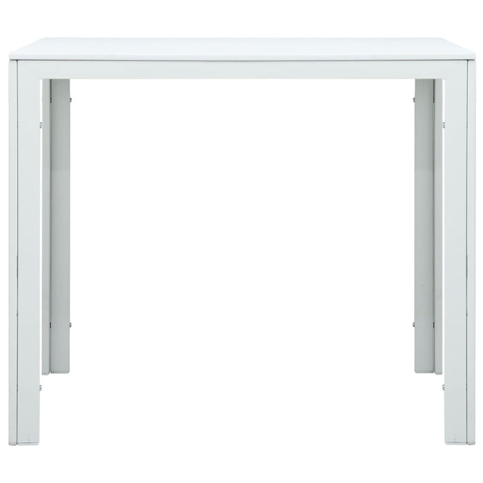 Tavolino da Salotto Bianco 78x78x74 cm HDPE Aspetto Legno 47881