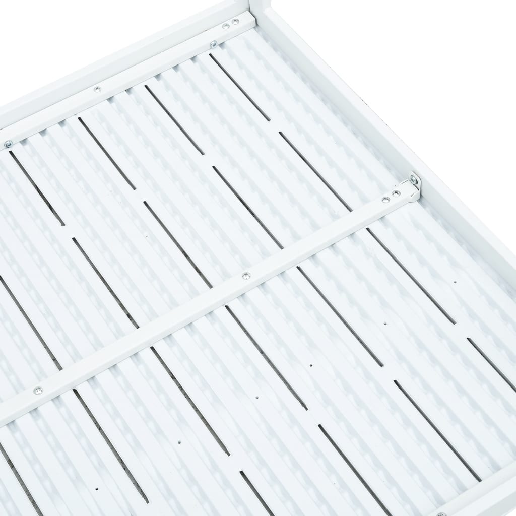 Tavolino da Salotto Bianco 78x78x74 cm HDPE Aspetto Legno 47881