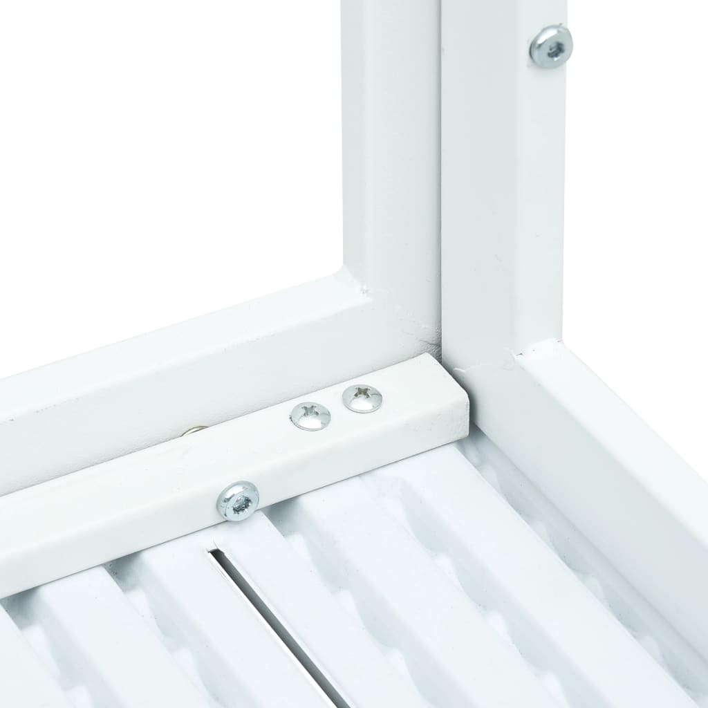 Tavolino da Salotto Bianco 78x78x74 cm HDPE Aspetto Legno 47881