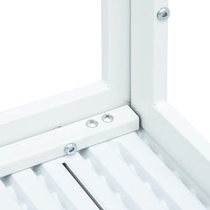 Tavolino da Salotto Bianco 78x78x74 cm HDPE Aspetto Legno 47881