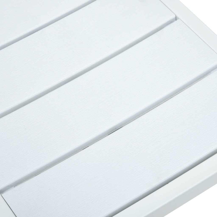 Sedie da Giardino 4 pz Bianche in HDPE Aspetto Legno 47884