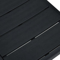 Sedie da Giardino 2 pz Nere in HDPE Aspetto Legno 47885