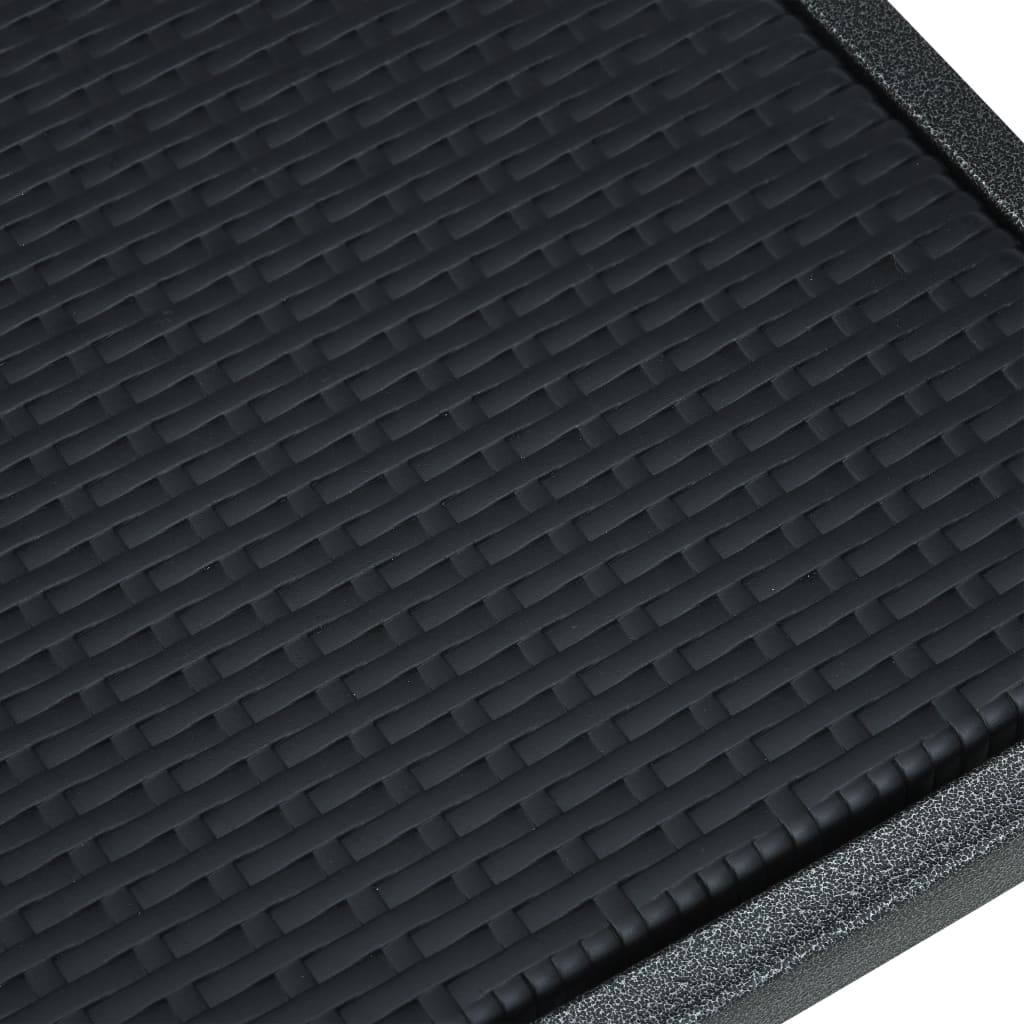 Sedie da Giardino 4 pz Nere in Plastica Stile Rattan 47890