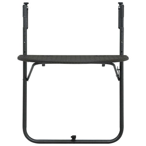 Tavolo da Balcone Pensile Marrone 60x64x83,5cm Plastica Rattan 47895