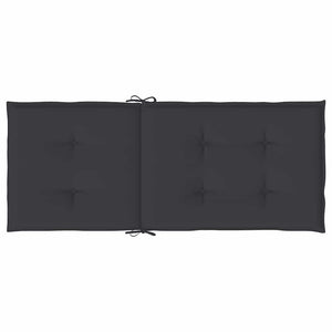 Cuscini per Sedie 2 pz Neri 120x50x3 cm in Tessuto 47538