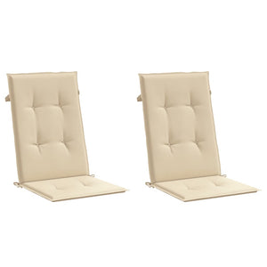 Cuscini per Sedie 2 pz Beige 120x50x3 cm in Tessuto 47542