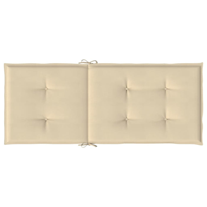 Cuscini per Sedie 2 pz Beige 120x50x3 cm in Tessuto