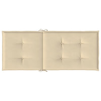 Cuscini per Sedie 4 pz Beige 120x50x3 cm in Tessuto 47543