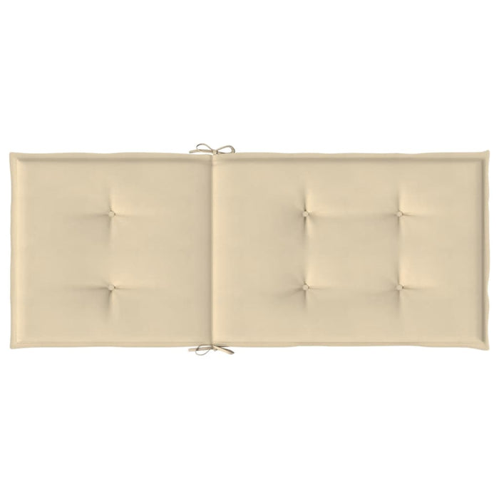 Cuscini per Sedie 4 pz Beige 120x50x3 cm in Tessuto 47543