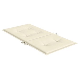 Cuscini per Sedia 2 pz Crema 100x50x3 cm in Tessuto Oxford 47552