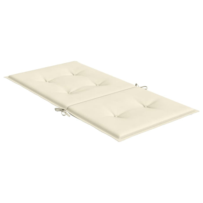 Cuscini per Sedia 4 pz Crema 100x50x3 cm in Tessuto Oxford 47553