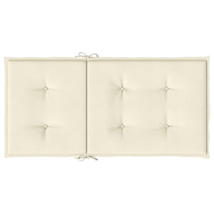 Cuscini per Sedia 4 pz Crema 100x50x3 cm in Tessuto Oxford 47553