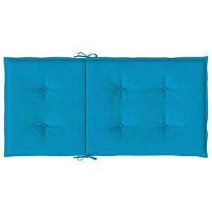 Cuscini per Sedie da Giardino 2 pz Blu 100x50x3 cm