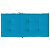 Cuscini per Sedia 2 pz Blu 100x50x3 cm in Tessuto Oxford 47554
