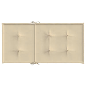 Cuscini per Sedia 2 pz Beige 100x50x3 cm in Tessuto Oxford