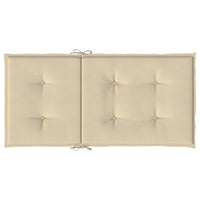 Cuscini per Sedia 2 pz Beige 100x50x3 cm in Tessuto Oxford 47564