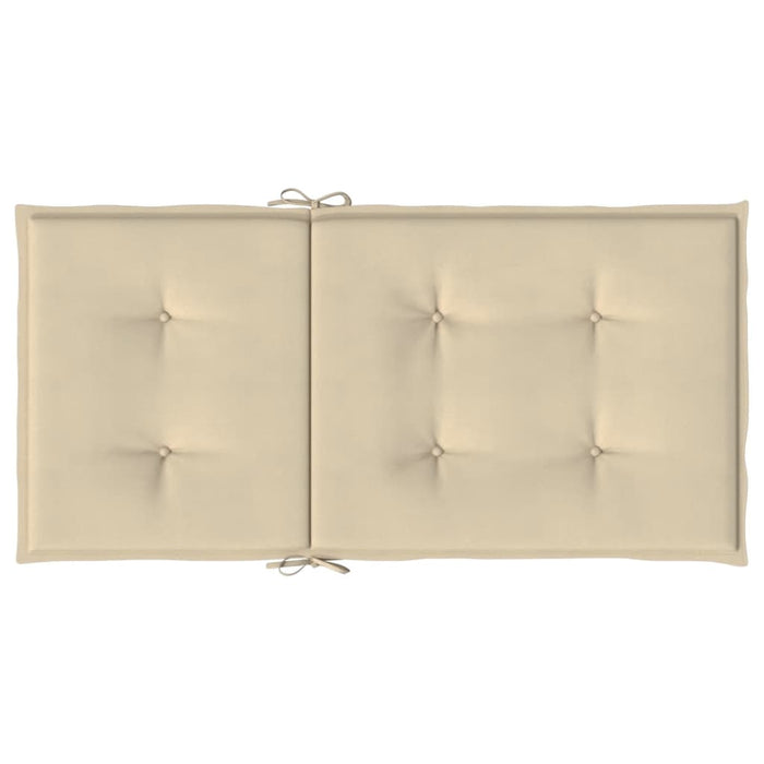 Cuscini per Sedia 2 pz Beige 100x50x3 cm in Tessuto Oxford 47564