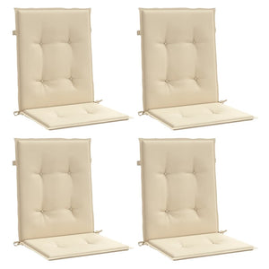 Cuscini per Sedia 4 pz Beige 100x50x3 cm in Tessuto Oxford 47565