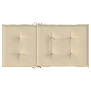 Cuscini per Sedia 4 pz Beige 100x50x3 cm in Tessuto Oxford 47565