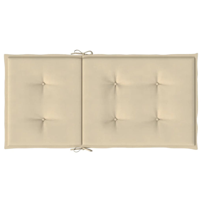 Cuscini per Sedia 4 pz Beige 100x50x3 cm in Tessuto Oxford 47565