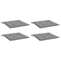 Cuscini per Sedia 4 pz Grigi 40x40x3 cm in Tessuto Oxford 47589