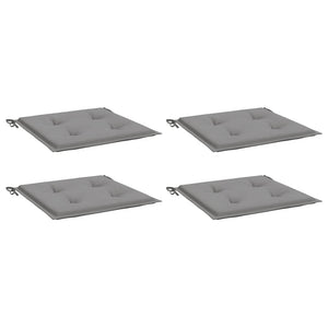 Cuscini per Sedia 4 pz Grigi 40x40x3 cm in Tessuto Oxford 47589