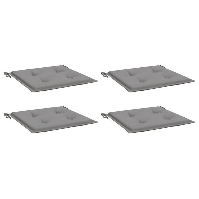 Cuscini per Sedia 4 pz Grigi 40x40x3 cm in Tessuto Oxford 47589