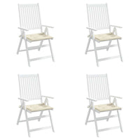 Cuscini per Sedia 4 pz Crema 40x40x3 cm in Tessuto Oxford 47590