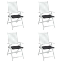 Cuscini per Sedia 4 pz Neri 40x40x3 cm in Tessuto Oxford 47594