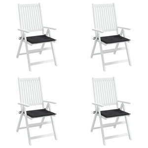 Cuscini per Sedia 4 pz Neri 40x40x3 cm in Tessuto Oxford 47594