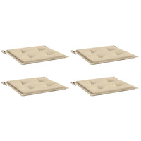 Cuscini per Sedia 4 pz Beige 40x40x3 cm in Tessuto Oxford 47596