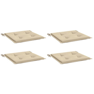 Cuscini per Sedia 4 pz Beige 40x40x3 cm in Tessuto Oxford 47596