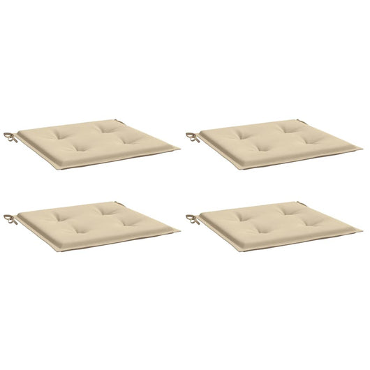 Cuscini per Sedie da Giardino 4 pz Beige 40x40x3 cm cod mxl 64027