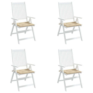 Cuscini per Sedia 4 pz Beige 40x40x3 cm in Tessuto Oxford 47596