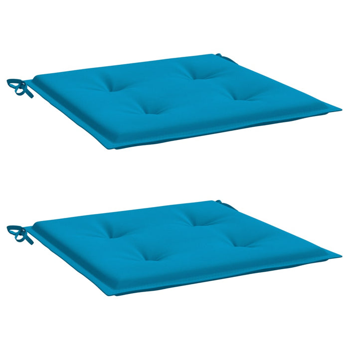 Cuscini per Sedia 2 pz Blu 50x50x3 cm in Tessuto Oxford 47601