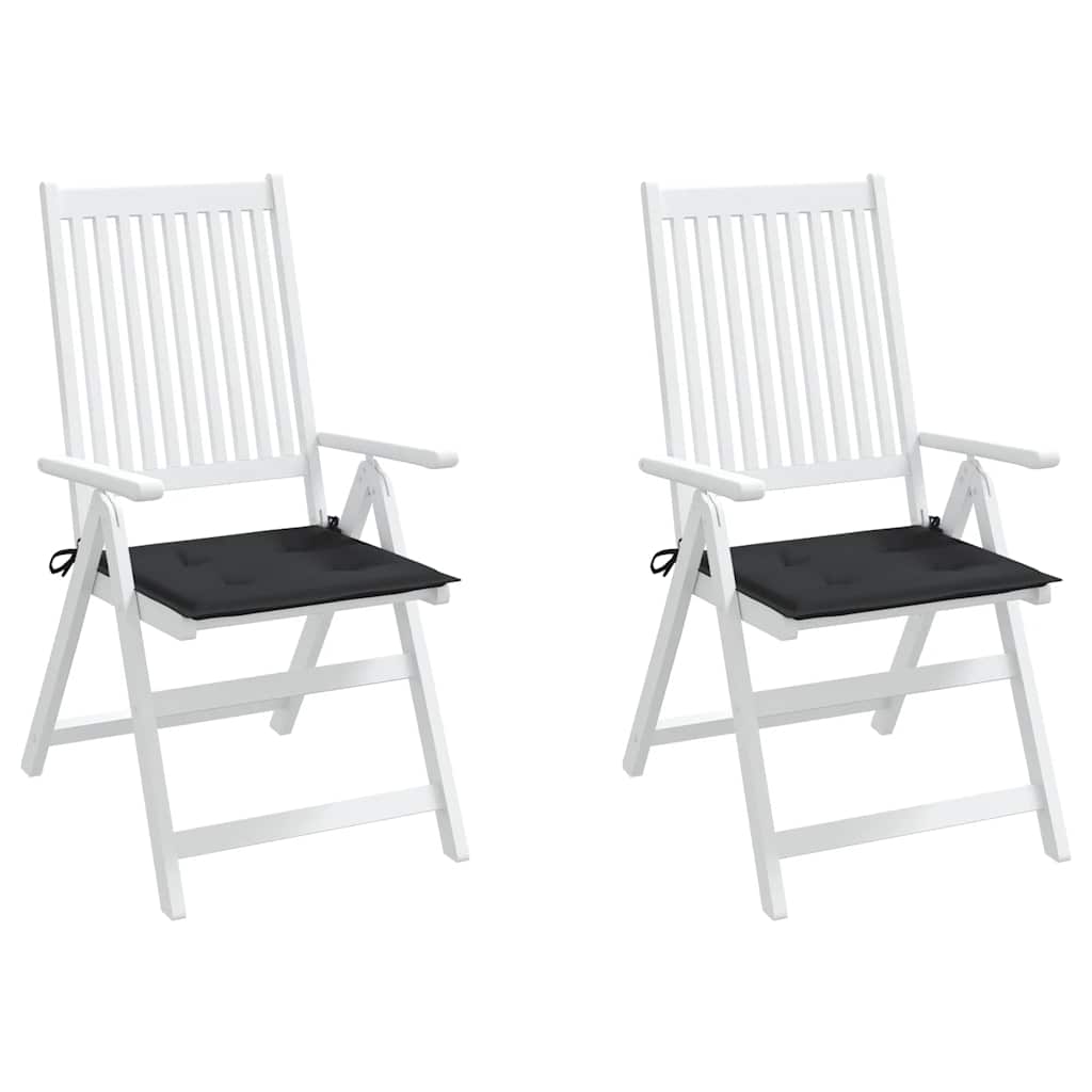 Cuscini per Sedie da Giardino 2 pz Neri 50x50x3 cm cod mxl 58834