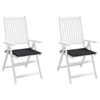 Cuscini per Sedia 2 pz Neri 50x50x3 cm in Tessuto Oxford 47603