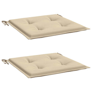 Cuscini per Sedia 2 pz Beige 50x50x3 cm in Tessuto Oxford 47605