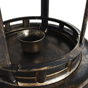 Bagnetto per Uccelli Decorativa con Luci LED Solari in Plastica 48221