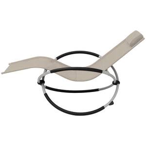 Sdraio sedia a sdraio prendisole lettino da giardino terrazza arredo da esterno geometrico per esterni crema acciaio 02_0012777