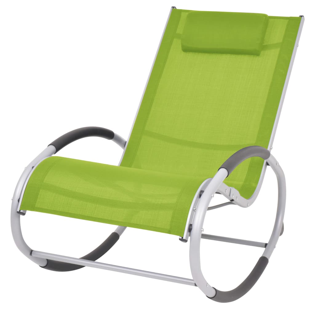 Sedia a Dondolo da Giardino Verde in Textilenecod mxl 72525