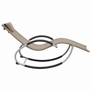 Sdraio sedia a sdraio prendisole lettino da giardino terrazza mobili da esterno con cuscino in Textilene tortora 02_0012561