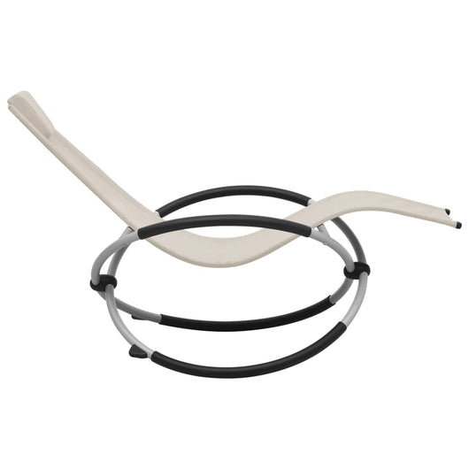 Lettino Prendisole per Bambini in Acciaio Crema 47794