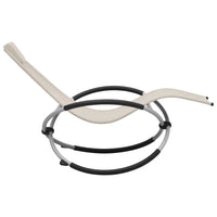 Sdraio sedia a sdraio prendisole lettino da giardino terrazza mobili da esterno per bambini crema acciaio 02_0012912