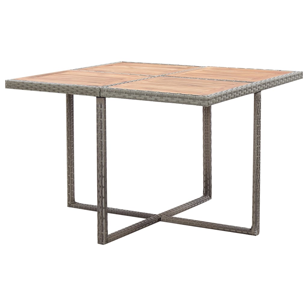 Set da Pranzo da Giardino 9 pz e Cuscini Polyrattan Antracite 46377