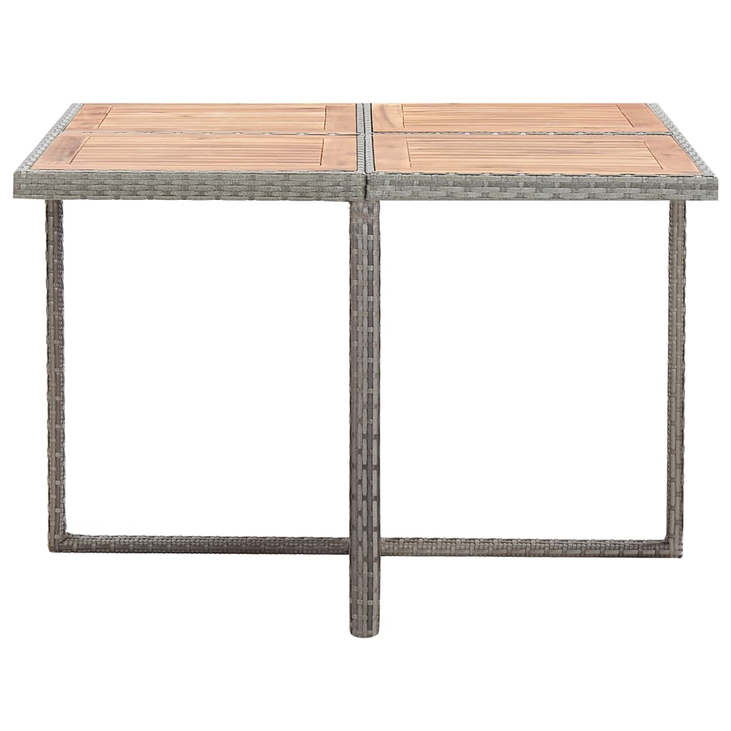 Set da Pranzo da Giardino 9 pz e Cuscini Polyrattan Antracite 46377