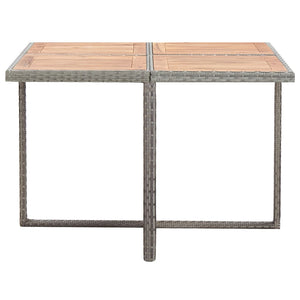 Set da Pranzo da Giardino 9 pz e Cuscini Polyrattan Antracite 46377