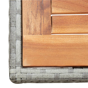 Set da Pranzo da Giardino 9 pz e Cuscini Polyrattan Antracite 46377