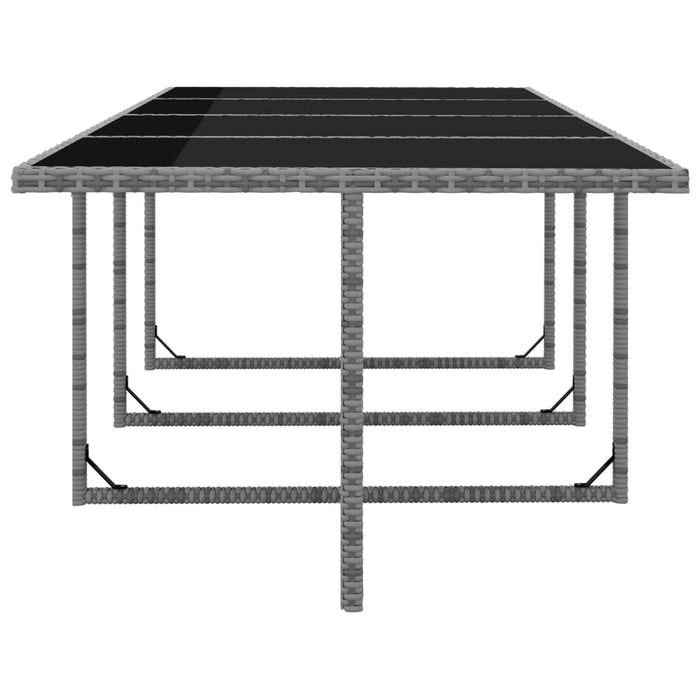 Set da Pranzo da Giardino 13 pz e Cuscini Polyrattan Antracite 46381