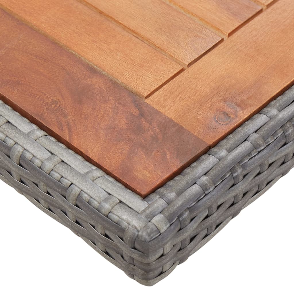 Set da Pranzo per Esterni 13pz con Cuscini Polyrattan Antracite cod mxl 34639